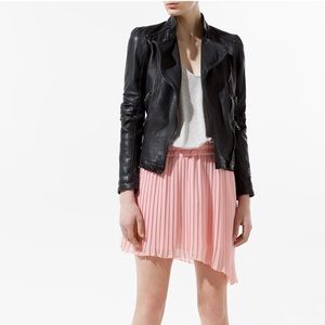 Zara Basic Genuine Leather Jacket
